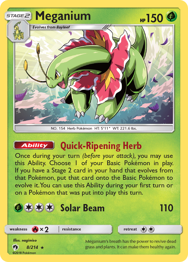 Meganium (8/214) [Sun & Moon: Lost Thunder] Pokemon Single Pokémon  | Multizone: Comics And Games