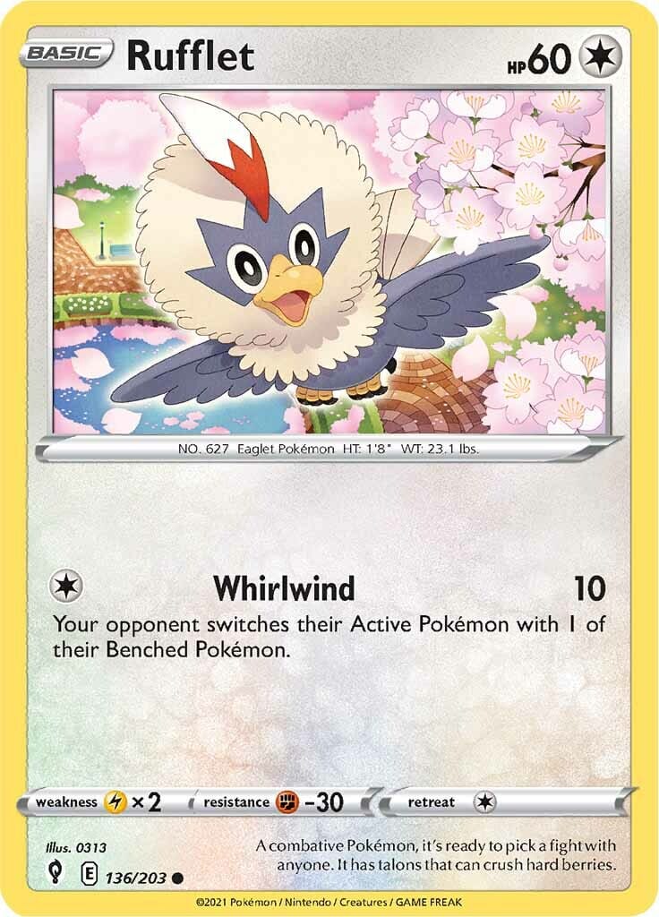 Rufflet (136/203) [Sword & Shield: Evolving Skies] Pokemon Single Pokémon  | Multizone: Comics And Games