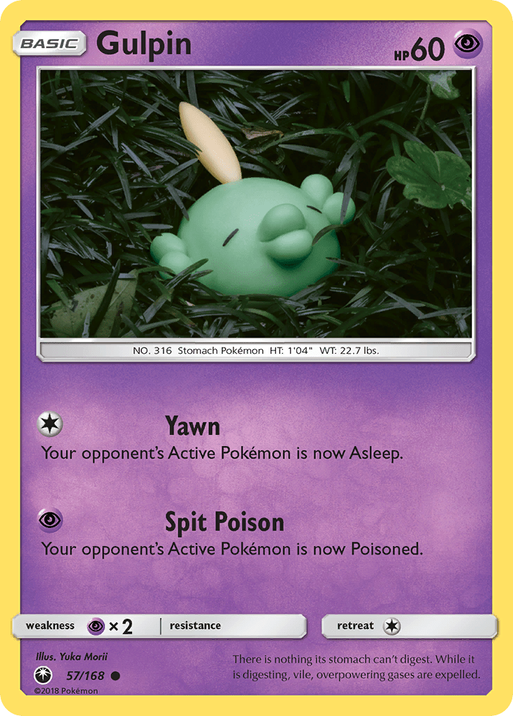 Gulpin (57/168) [Sun & Moon: Celestial Storm] Pokemon Single Pokémon  | Multizone: Comics And Games