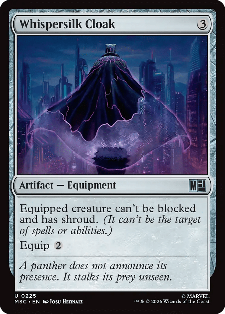 Whispersilk Cloak [Marvel Super Heroes Commander] MTG Single Magic: The Gathering  | Multizone: Comics And Games