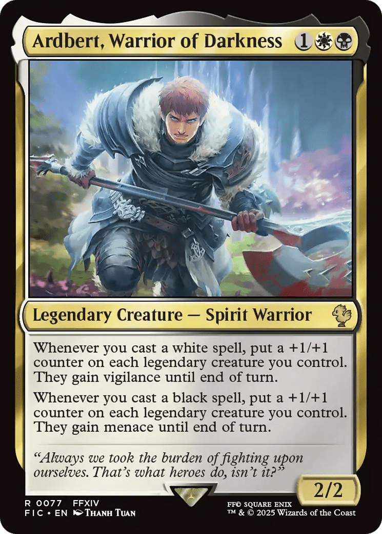 Ardbert, Warrior of Darkness [FINAL FANTASY Commander] MTG Single Magic: The Gathering  | Multizone: Comics And Games