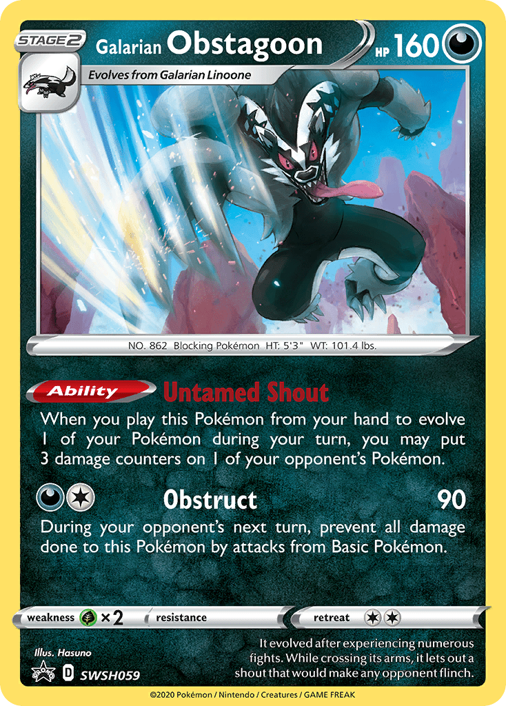 Galarian Obstagoon (SWSH059) [Sword & Shield: Black Star Promos] Pokemon Single Pokémon  | Multizone: Comics And Games