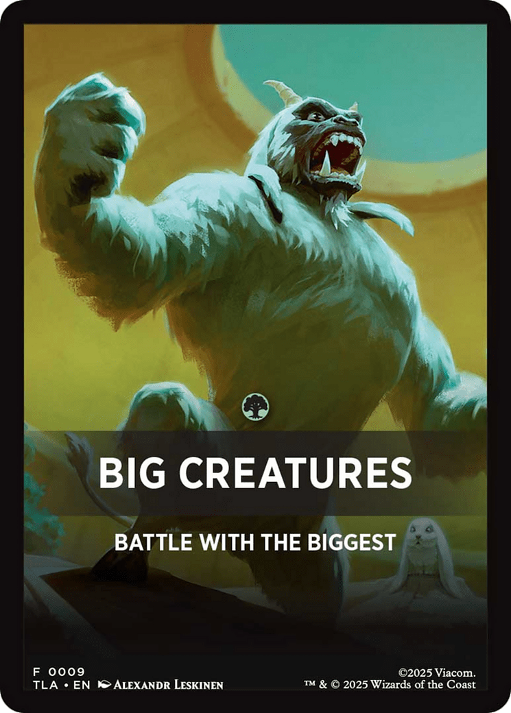 Big Creatures Theme Card [Avatar: The Last Airbender Tokens] MTG Single Magic: The Gathering  | Multizone: Comics And Games
