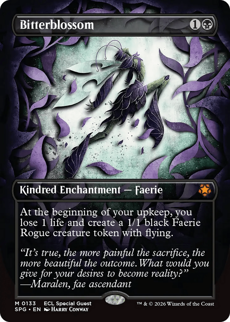 Bitterblossom (Borderless) [Lorwyn Eclipsed Special Guests] MTG Single Magic: The Gathering  | Multizone: Comics And Games