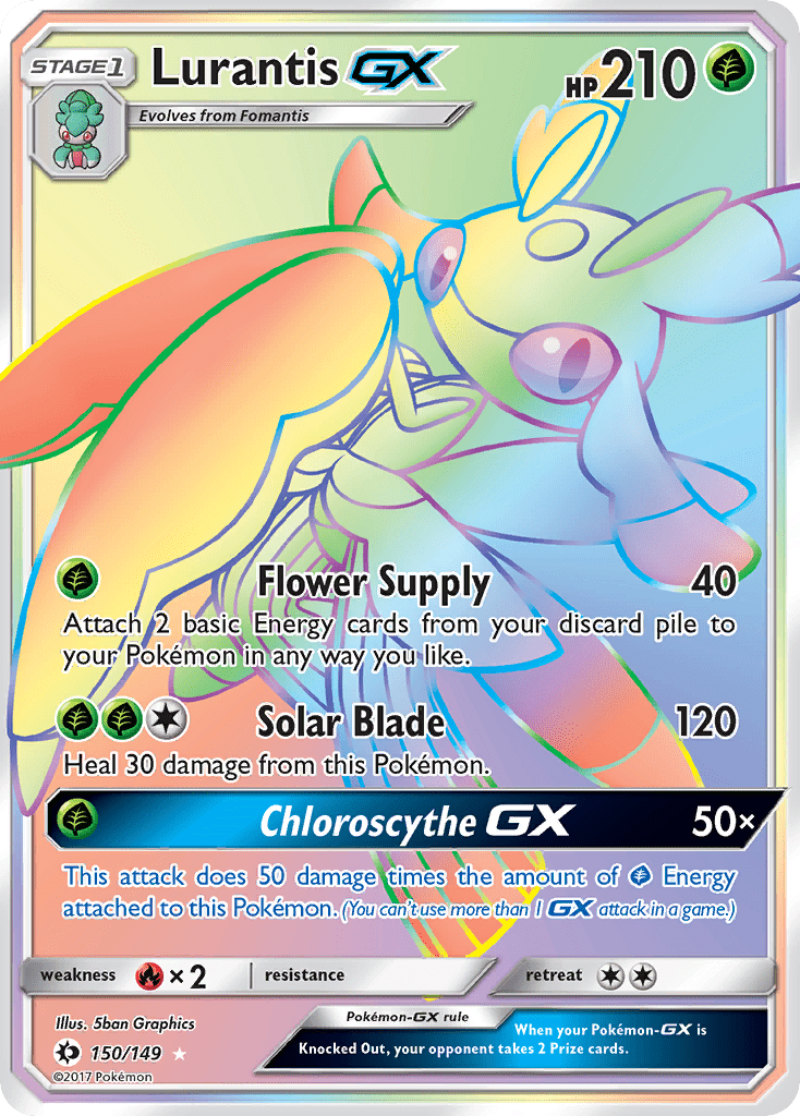 Lurantis GX (150/149) [Sun & Moon: Base Set] Pokemon Single Pokémon  | Multizone: Comics And Games