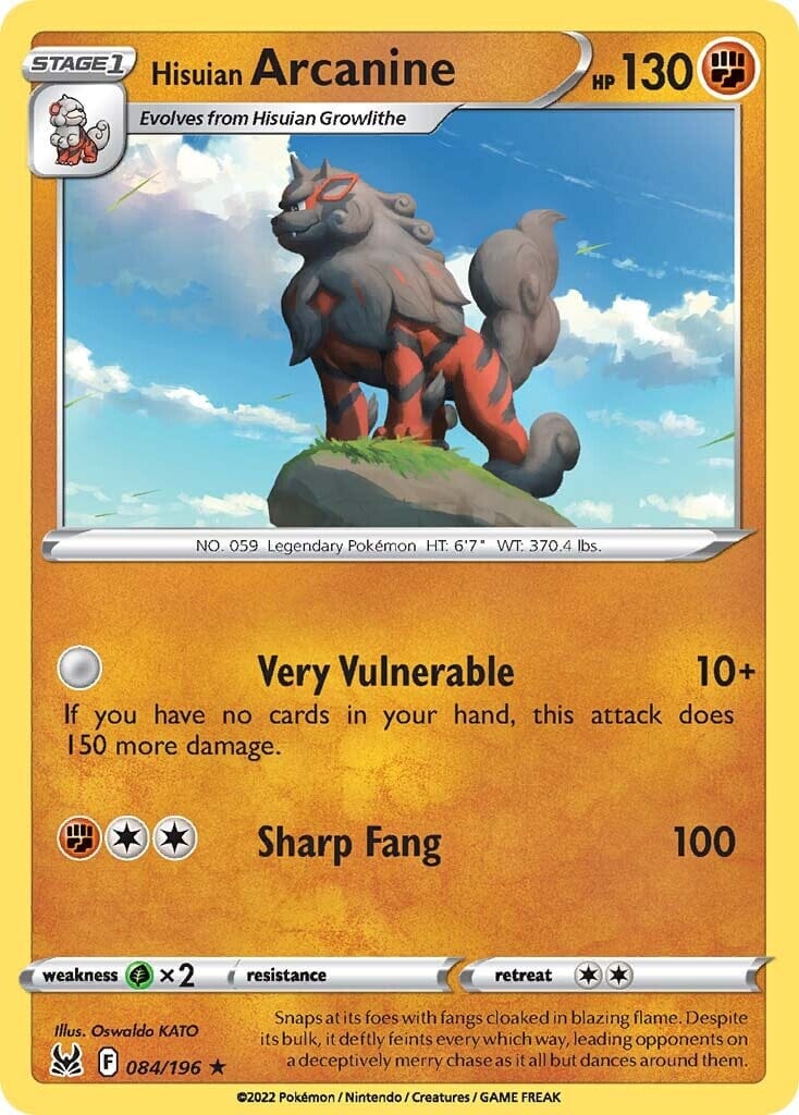 Hisuian Arcanine (084/196) (Theme Deck Exclusive) [Sword & Shield: Lost Origin] Pokemon Single Pokémon  | Multizone: Comics And Games
