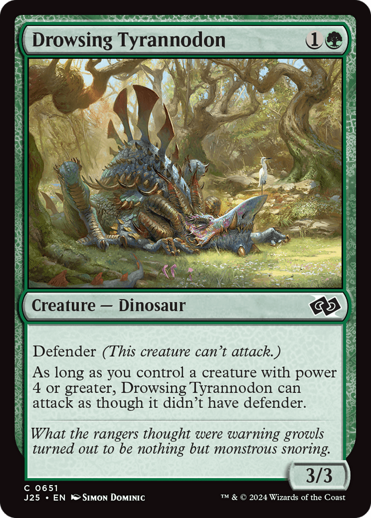 Drowsing Tyrannodon [Foundations Jumpstart] MTG Single Magic: The Gathering  | Multizone: Comics And Games