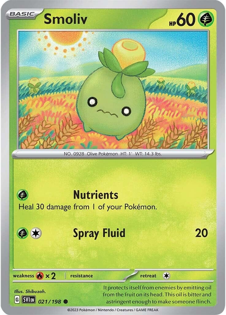 Smoliv (021/198) [Scarlet & Violet: Base Set] Pokemon Single Pokémon  | Multizone: Comics And Games