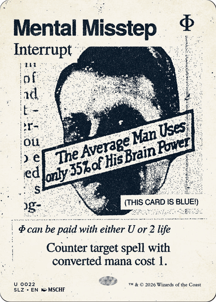 Mental Misstep (0022) [Secret Lair x MSCHF: The Zeta Set] MTG Single Magic: The Gathering  | Multizone: Comics And Games