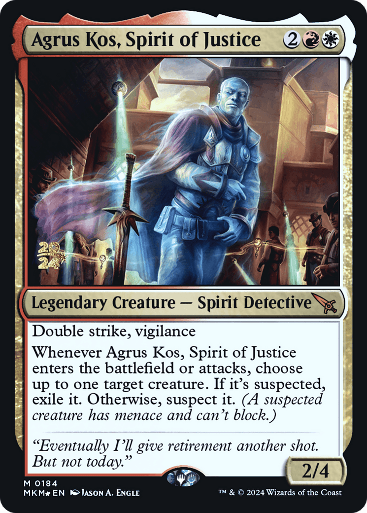 Agrus Kos, Spirit of Justice [Murders at Karlov Manor Prerelease Promos] MTG Single Magic: The Gathering  | Multizone: Comics And Games