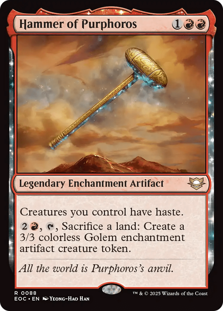 Hammer of Purphoros [Edge of Eternities Commander] MTG Single Magic: The Gathering  | Multizone: Comics And Games