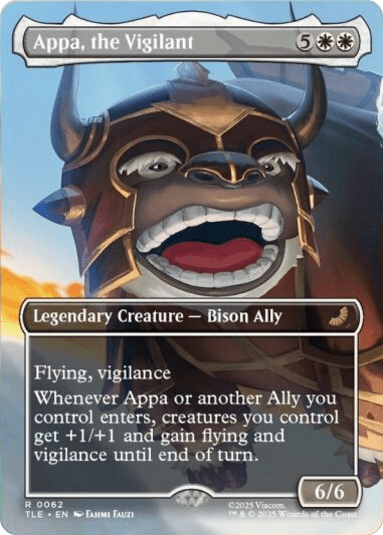 Appa, the Vigilant (Borderless) [Avatar: The Last Airbender: Eternal-Legal] MTG Single Magic: The Gathering  | Multizone: Comics And Games