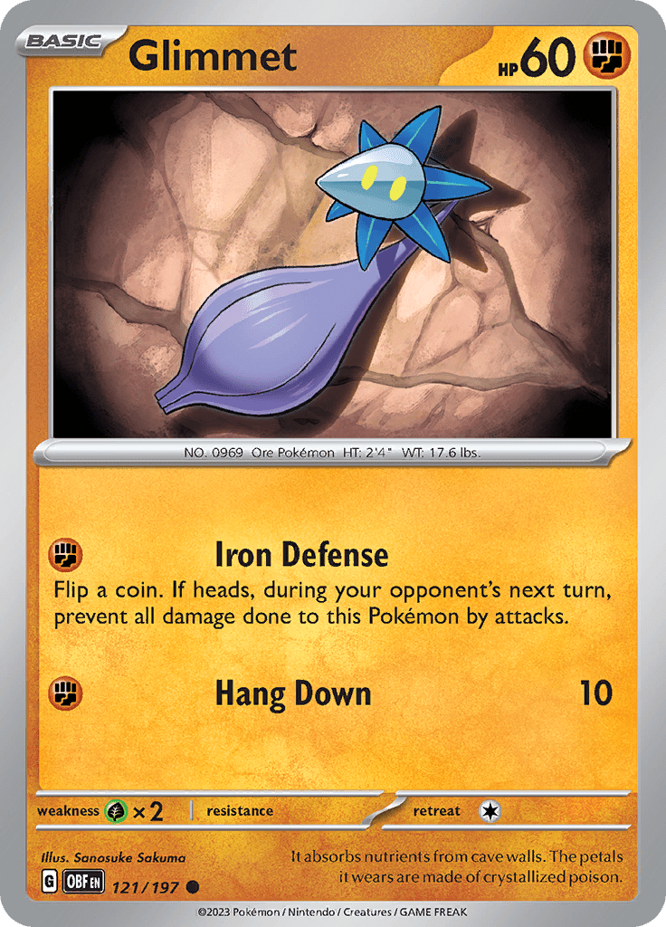 Glimmet (121/197) [Scarlet & Violet: Obsidian Flames] Pokemon Single Pokémon  | Multizone: Comics And Games