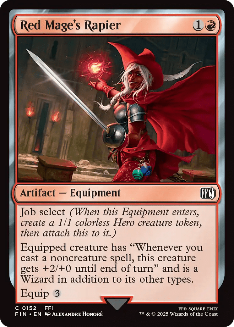 Red Mage's Rapier [FINAL FANTASY] MTG Single Magic: The Gathering  | Multizone: Comics And Games
