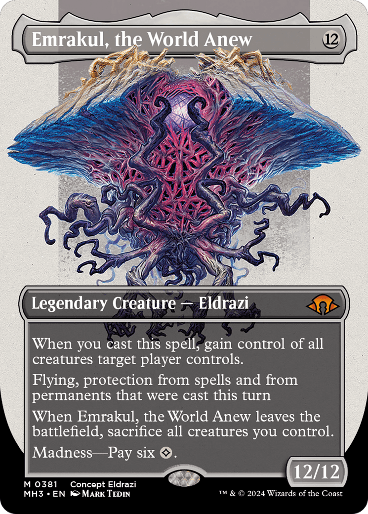 Emrakul, the World Anew (Borderless) [Modern Horizons 3] MTG Single Magic: The Gathering  | Multizone: Comics And Games