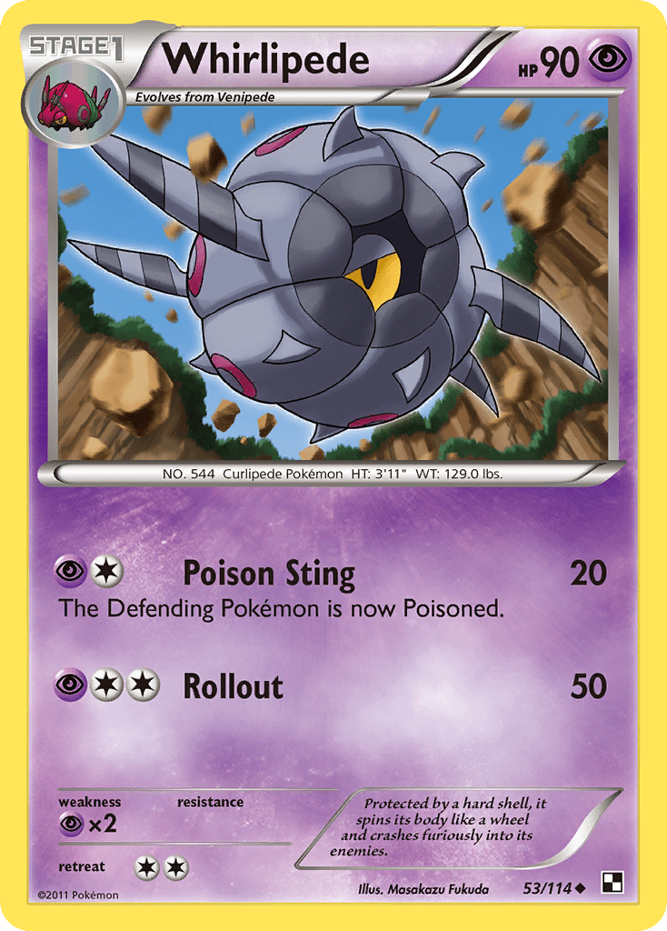 Whirlipede (53/114) [Black & White: Base Set] Pokemon Single Pokémon  | Multizone: Comics And Games