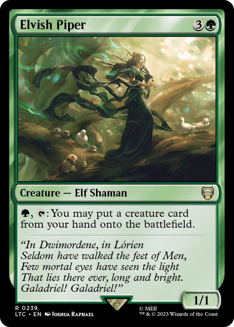 Elvish Piper [The Lord of the Rings: Tales of Middle-Earth Commander] MTG Single Magic: The Gathering  | Multizone: Comics And Games