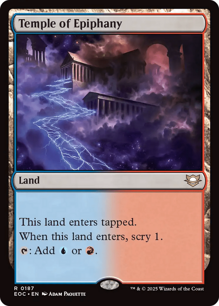 Temple of Epiphany [Edge of Eternities Commander] MTG Single Magic: The Gathering  | Multizone: Comics And Games