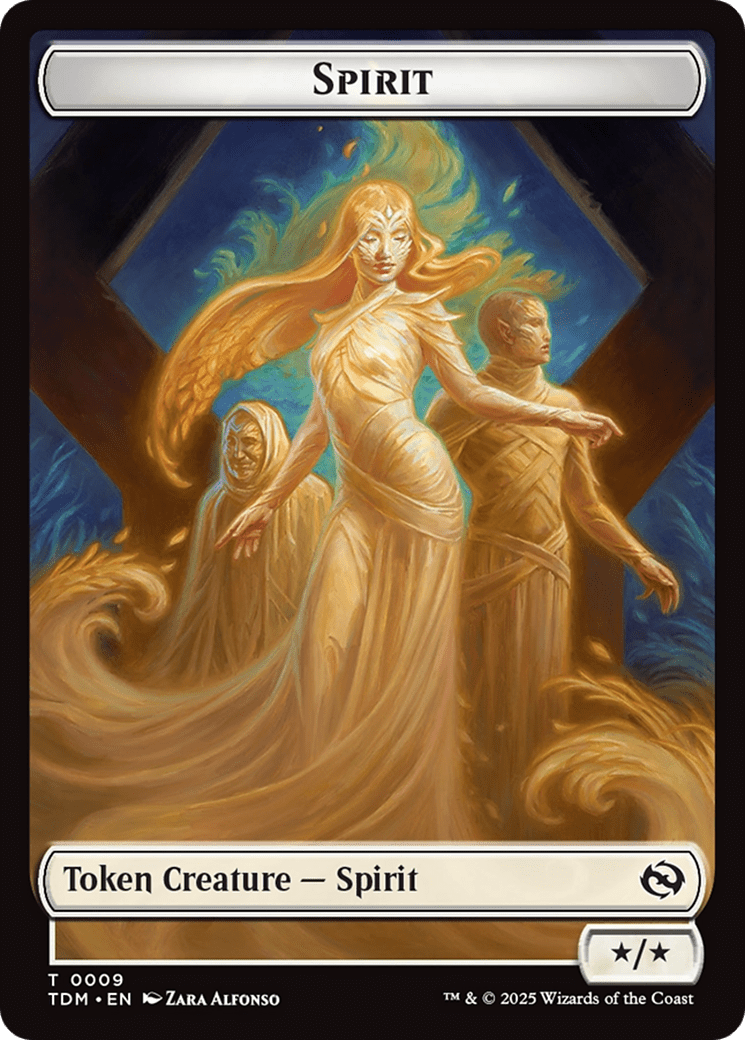 Spirit (0008) // Spirit (0009) Double-Sided Token [Tarkir: Dragonstorm Tokens] MTG Single Magic: The Gathering  | Multizone: Comics And Games