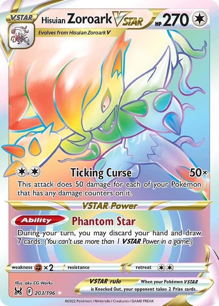 Hisuian Zoroark VSTAR (203/196) [Sword & Shield: Lost Origin] Pokemon Single Pokémon  | Multizone: Comics And Games