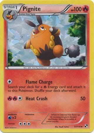 Pignite (17/114) (Cracked Ice Holo) [Black & White: Base Set] Pokemon Single Pokémon  | Multizone: Comics And Games