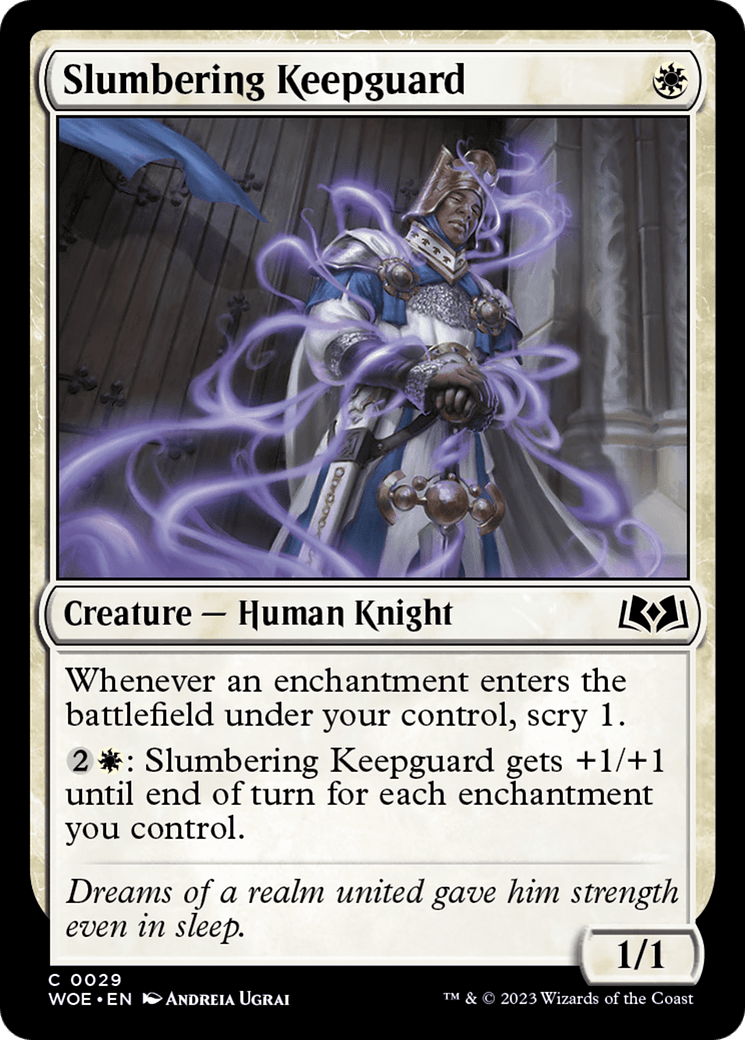 Slumbering Keepguard [Wilds of Eldraine] MTG Single Magic: The Gathering  | Multizone: Comics And Games