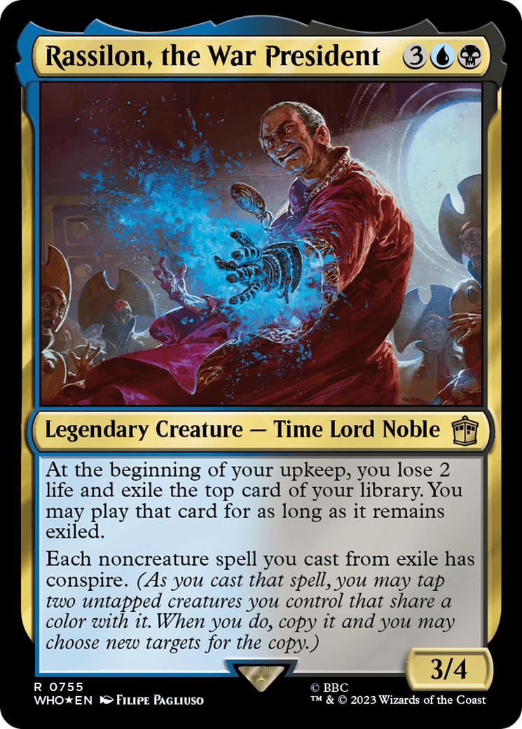 Rassilon, the War President (Surge Foil) [Doctor Who] MTG Single Magic: The Gathering  | Multizone: Comics And Games