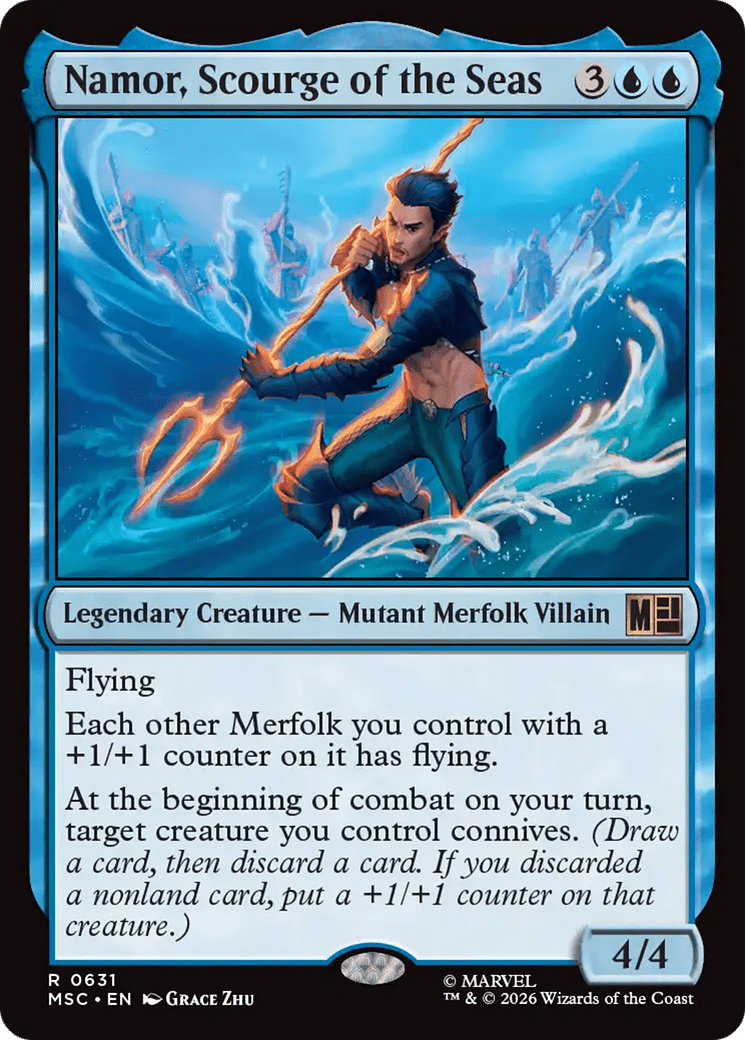 Namor, Scourge of the Seas [Marvel Super Heroes Commander] MTG Single Magic: The Gathering  | Multizone: Comics And Games