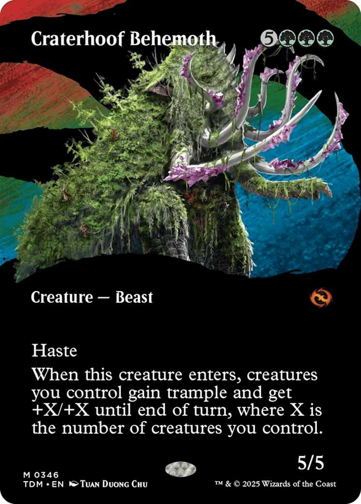 Craterhoof Behemoth (Borderless) [Tarkir: Dragonstorm] MTG Single Magic: The Gathering  | Multizone: Comics And Games