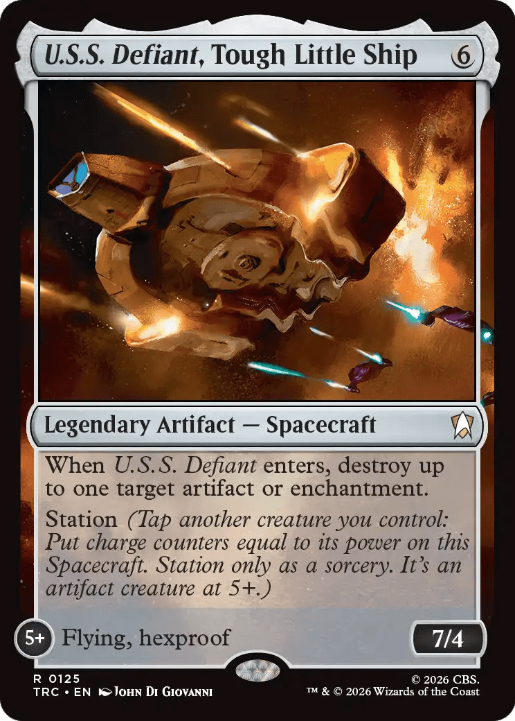 U.S.S. Defiant, Tough Little Ship (Surge Foil) [Star Trek Commander] MTG Single Magic: The Gathering  | Multizone: Comics And Games