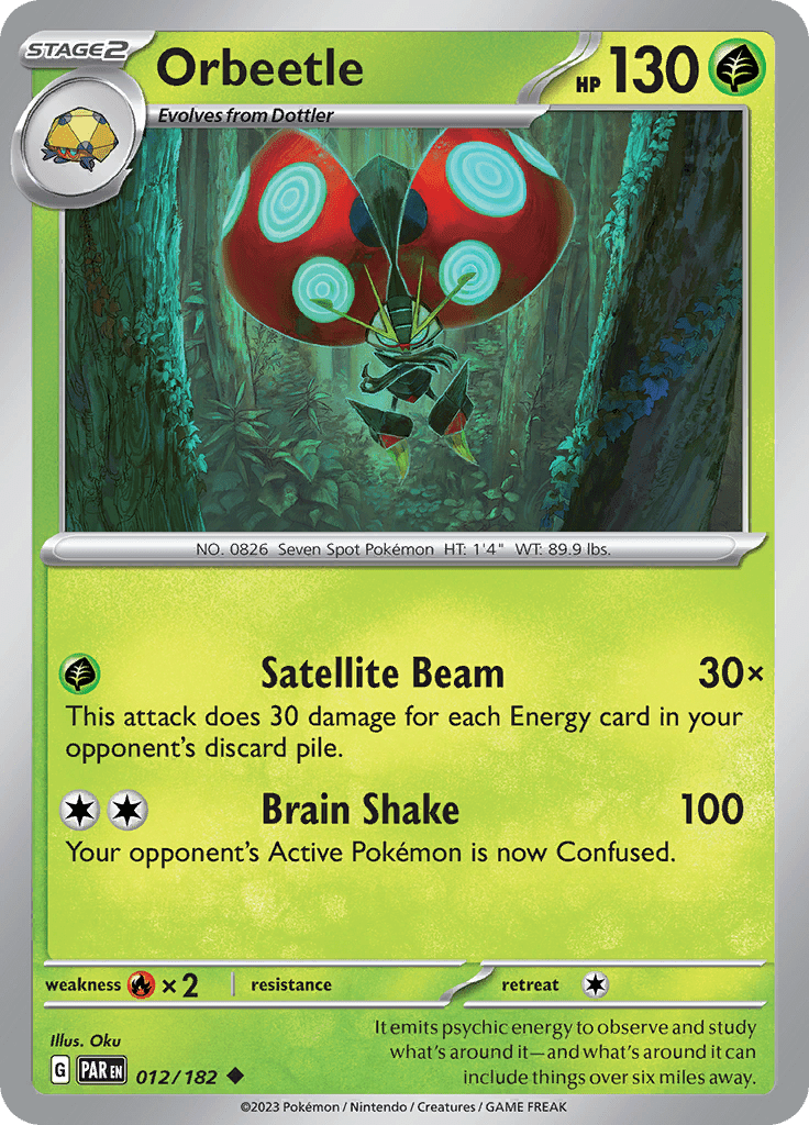 Orbeetle (012/182) [Scarlet & Violet: Paradox Rift] Pokemon Single Pokémon  | Multizone: Comics And Games