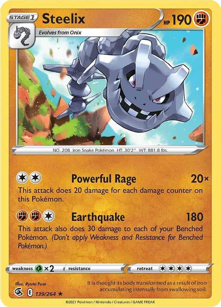 Steelix (139/264) [Sword & Shield: Fusion Strike] Pokemon Single Pokémon  | Multizone: Comics And Games