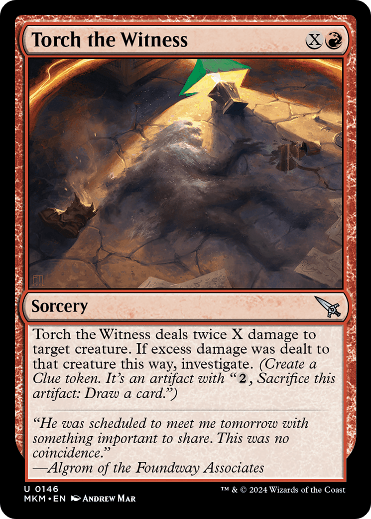 Torch the Witness (Green) [Murders at Karlov Manor] MTG Single Magic: The Gathering  | Multizone: Comics And Games