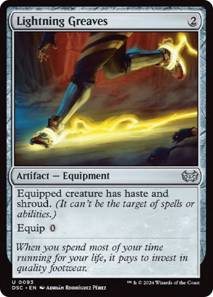 Lightning Greaves [Duskmourn: House of Horror Commander] MTG Single Magic: The Gathering  | Multizone: Comics And Games