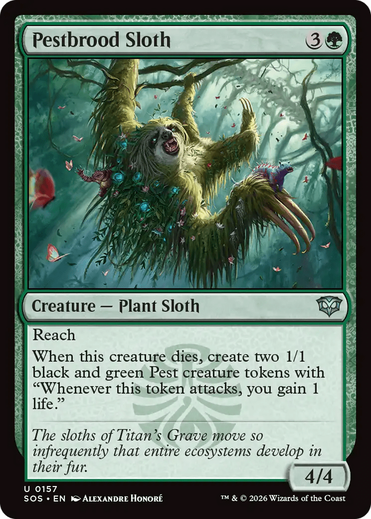 Pestbrood Sloth [Secrets of Strixhaven] MTG Single Magic: The Gathering  | Multizone: Comics And Games