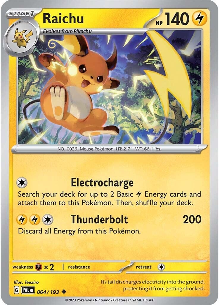 Raichu (064/193) [Scarlet & Violet: Paldea Evolved] Pokemon Single Pokémon  | Multizone: Comics And Games