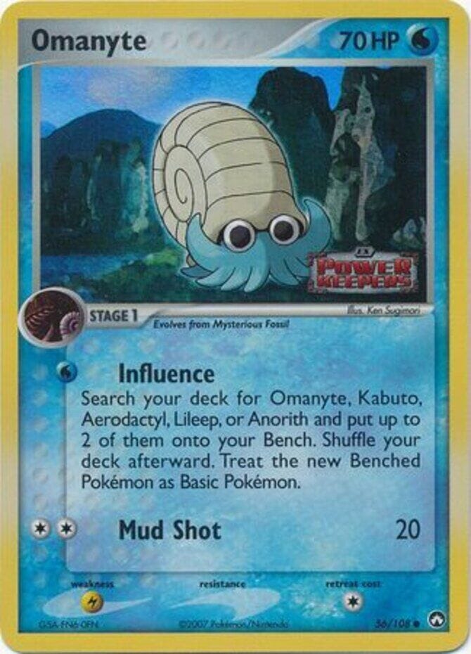 Omanyte (56/108) (Stamped) [EX: Power Keepers] Pokemon Single Pokémon  | Multizone: Comics And Games