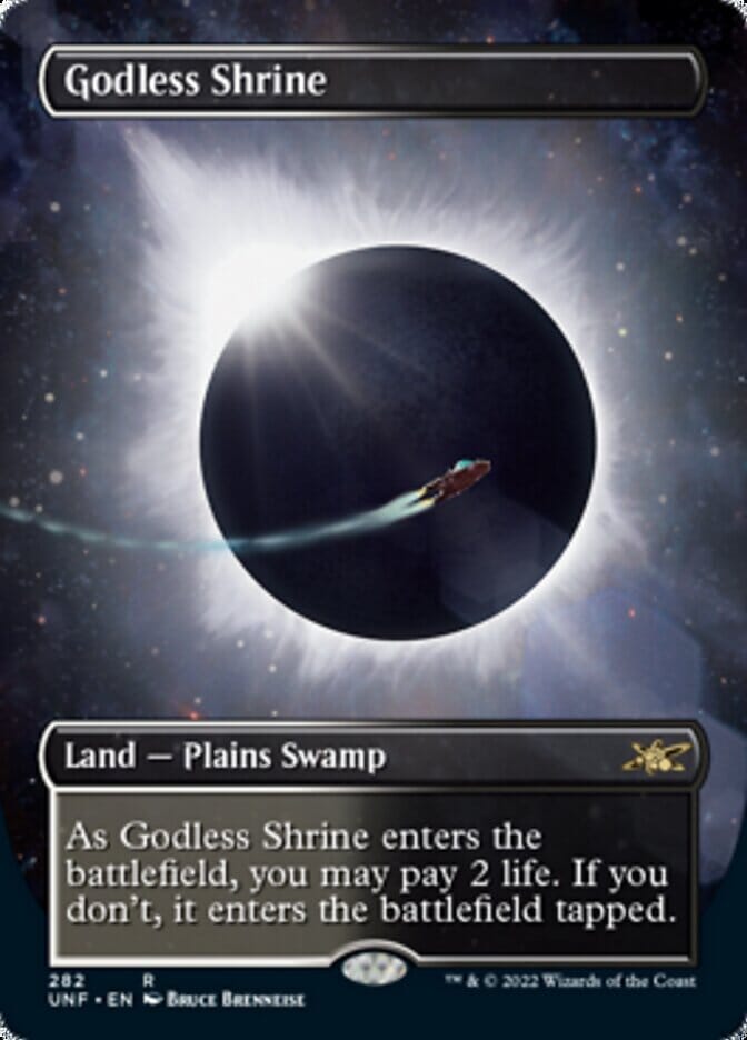 Godless Shrine (Borderless) [Unfinity] MTG Single Magic: The Gathering  | Multizone: Comics And Games