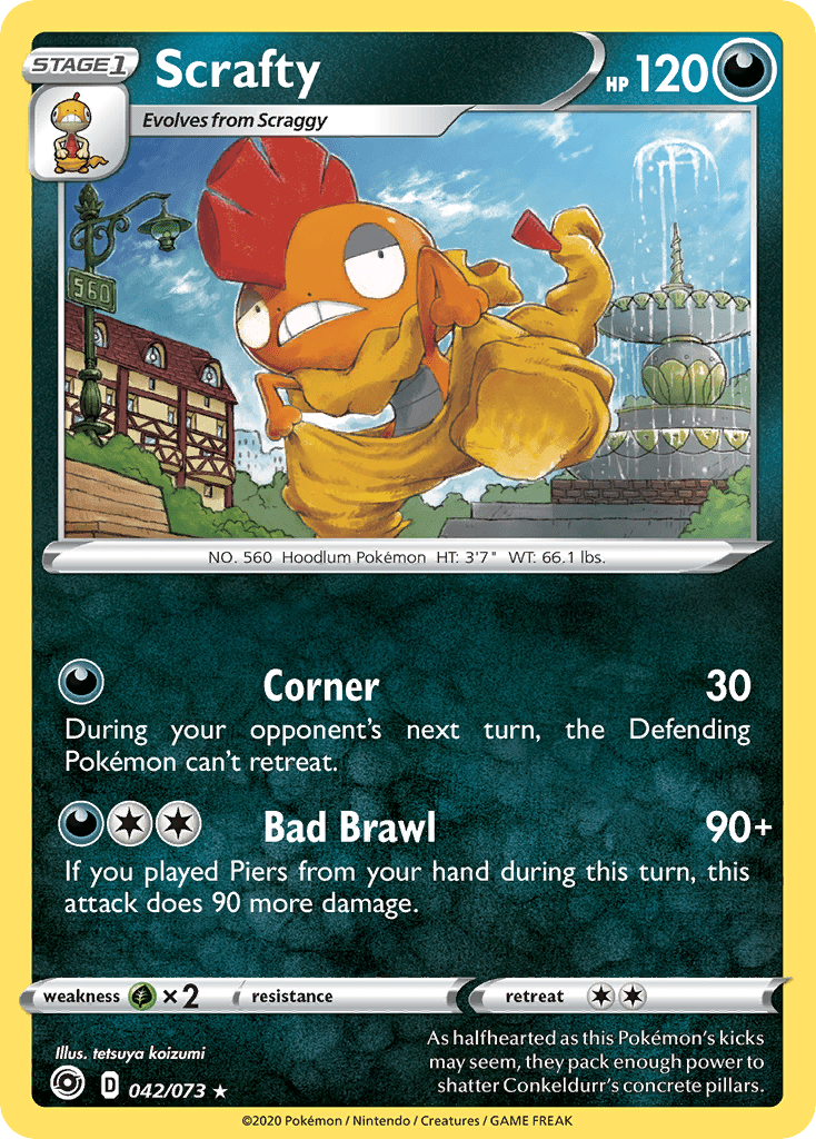 Scrafty (042/073) [Sword & Shield: Champion's Path] Pokemon Single Pokémon  | Multizone: Comics And Games
