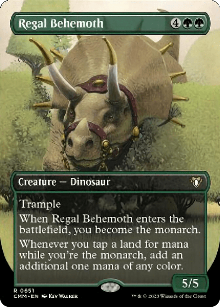 Regal Behemoth (Borderless Alternate Art) [Commander Masters] MTG Single Magic: The Gathering  | Multizone: Comics And Games