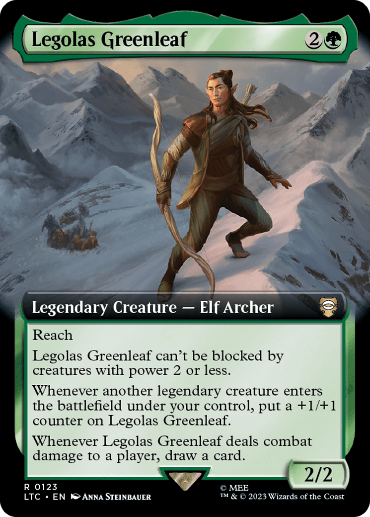 Legolas Greenleaf (Extended Art) [The Lord of the Rings: Tales of Middle-Earth Commander] MTG Single Magic: The Gathering  | Multizone: Comics And Games