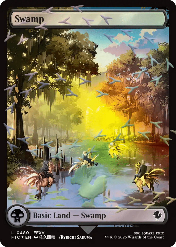Swamp (Chocobo Track Foil) [FINAL FANTASY Commander] MTG Single Magic: The Gathering  | Multizone: Comics And Games