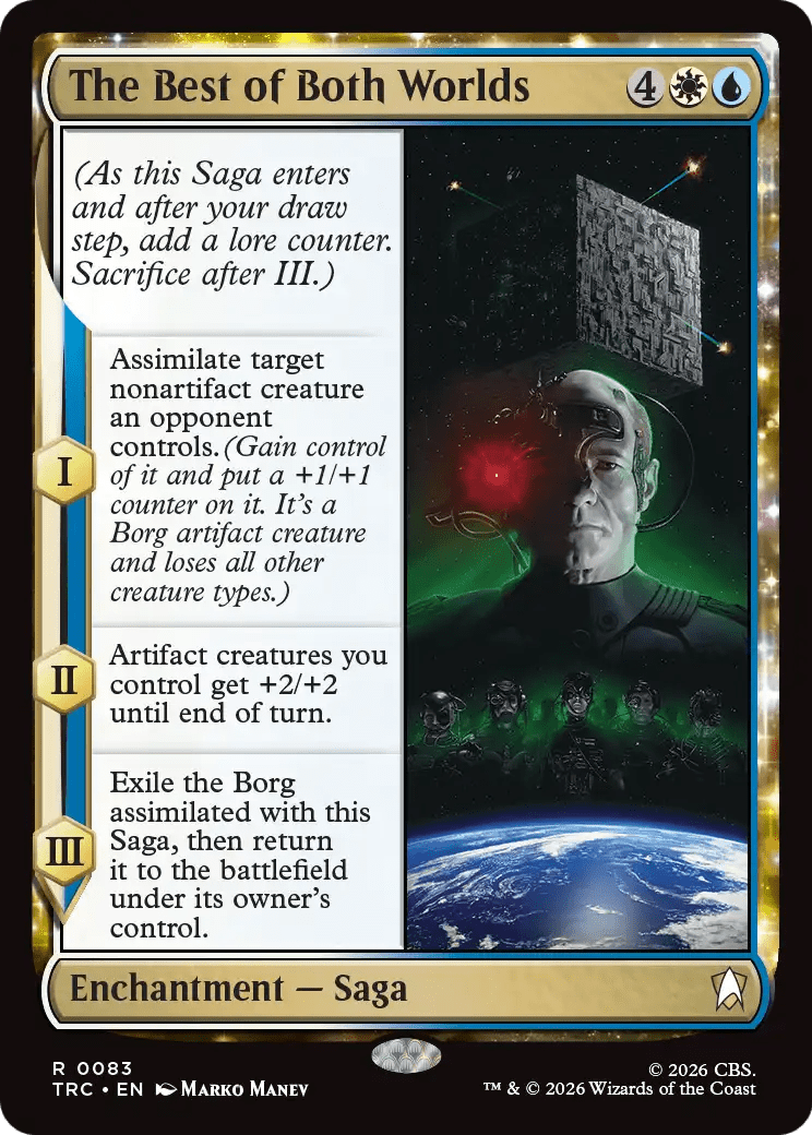 The Best of Both Worlds (Surge Foil) [Star Trek Commander] MTG Single Magic: The Gathering  | Multizone: Comics And Games