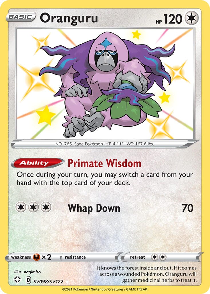 Oranguru (SV098/SV122) [Sword & Shield: Shining Fates] Pokemon Single Pokémon  | Multizone: Comics And Games