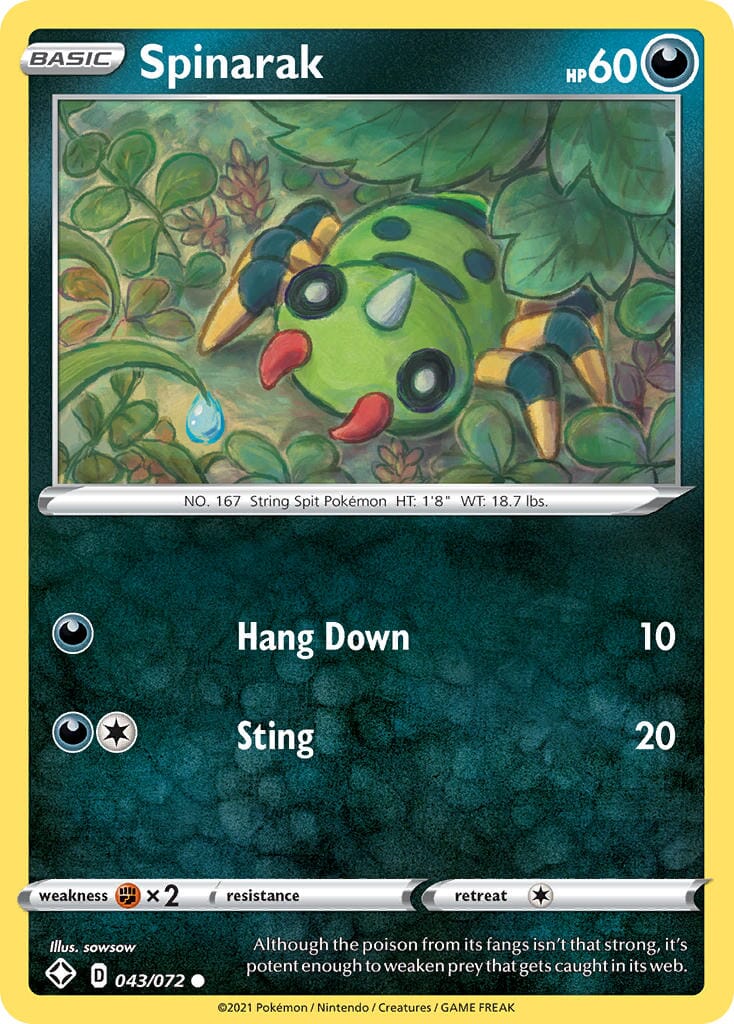 Spinarak (043/072) [Sword & Shield: Shining Fates] Pokemon Single Pokémon  | Multizone: Comics And Games
