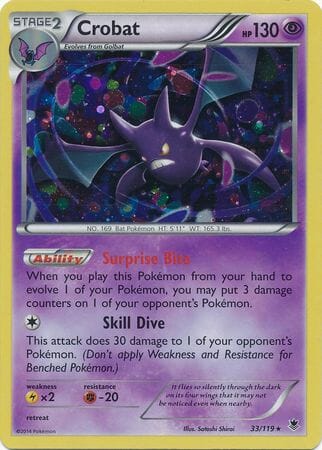 Crobat (33/119) (Cosmos Holo) [XY: Phantom Forces] Pokemon Single Pokémon  | Multizone: Comics And Games