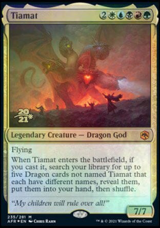 Tiamat [Dungeons & Dragons: Adventures in the Forgotten Realms Prerelease Promos] MTG Single Magic: The Gathering  | Multizone: Comics And Games
