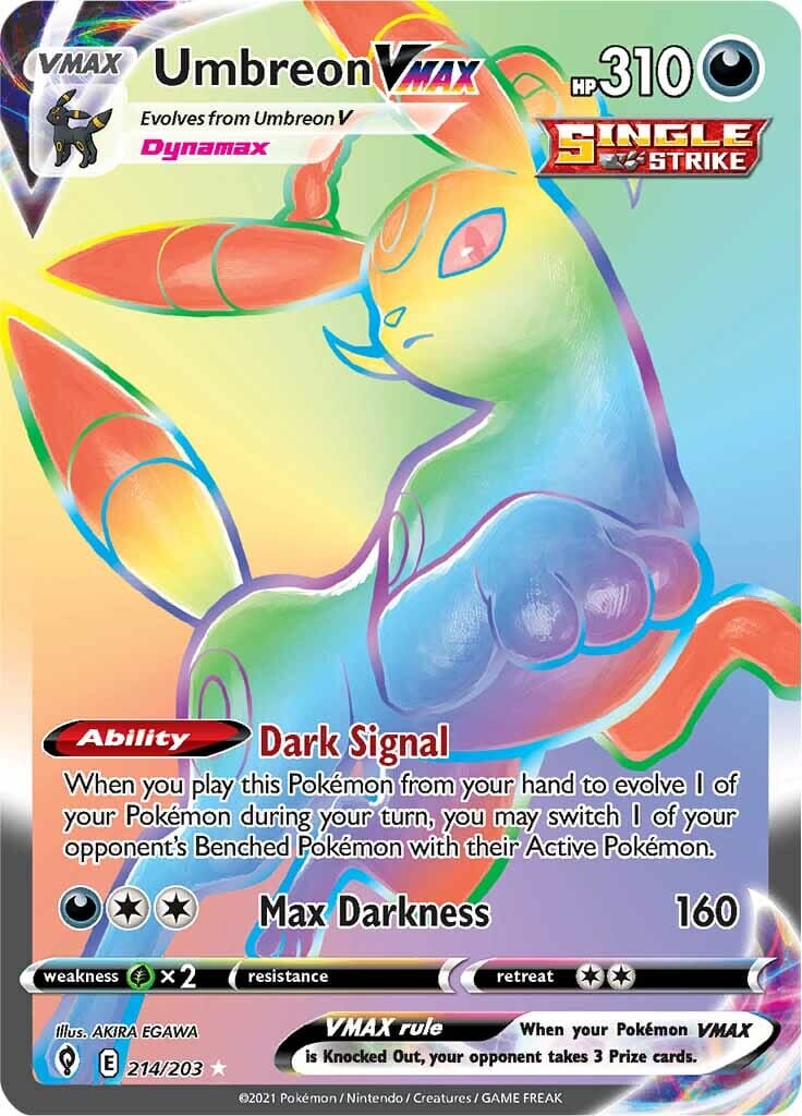 Umbreon VMAX (214/203) [Sword & Shield: Evolving Skies] Pokemon Single Pokémon  | Multizone: Comics And Games