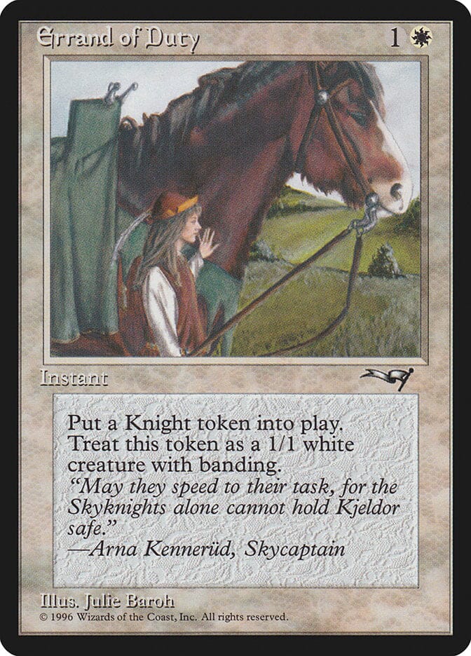 Errand of Duty (Horse) [Alliances] MTG Single Magic: The Gathering  | Multizone: Comics And Games