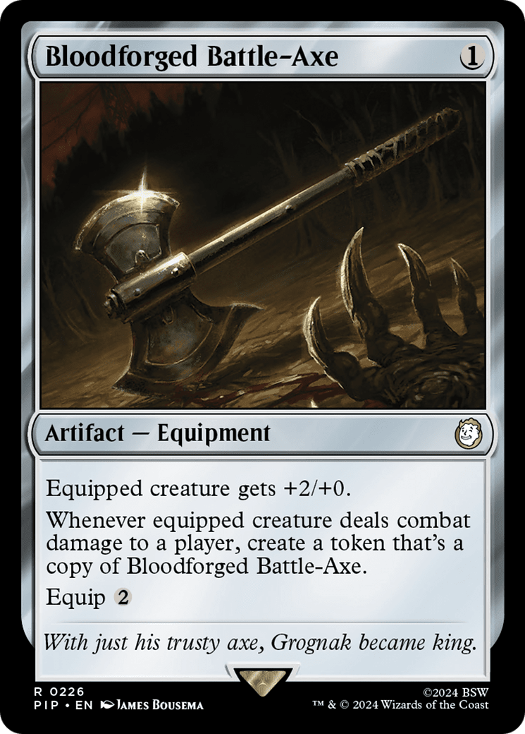 Bloodforged Battle-Axe [Fallout] MTG Single Magic: The Gathering  | Multizone: Comics And Games